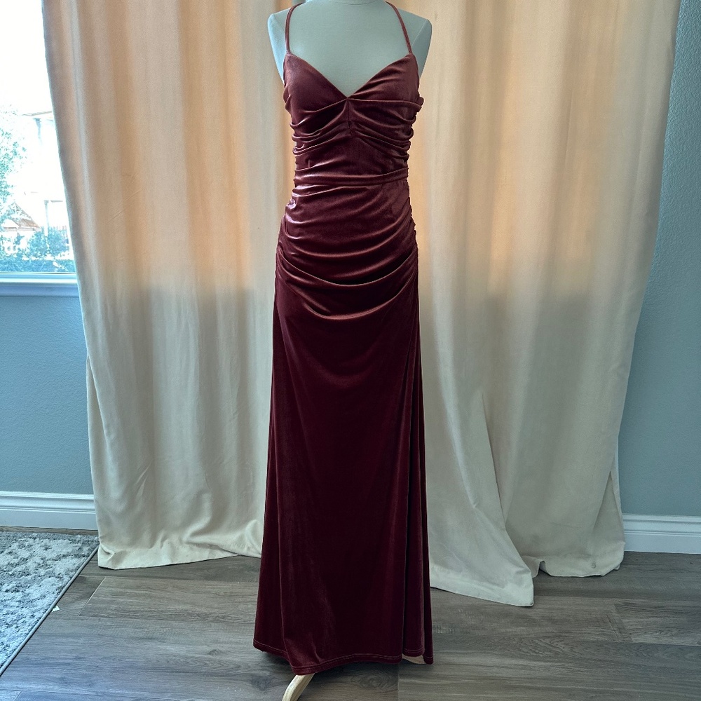 Windsor Burnt Orange Velvet Dress size Large